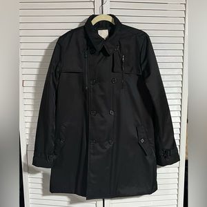 Diesel large black button down coat
